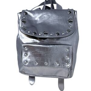 Disney's Descendants Movie Silver Crocodile Print Studded‎ Backpack
